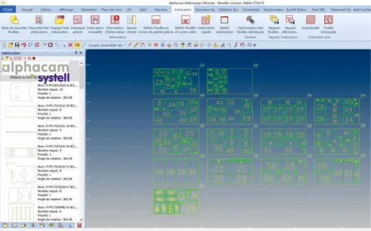 Logiciel d'imbrication pour fraiseuses