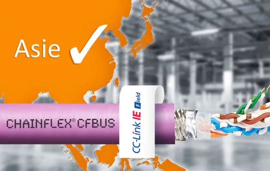 Câbles Ethernet très souples pour porte-câbles avec certificat CC-Link IE Field