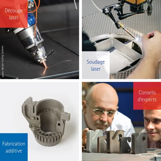 Gaz pour le soudage et la découpe laser, ainsi que pour la fabrication additive