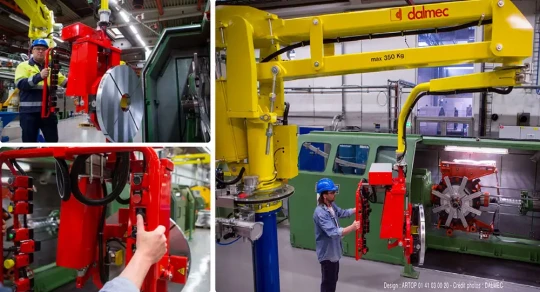 Manipulateur de levage, manipulation et dépose de rouleaux de feuillard