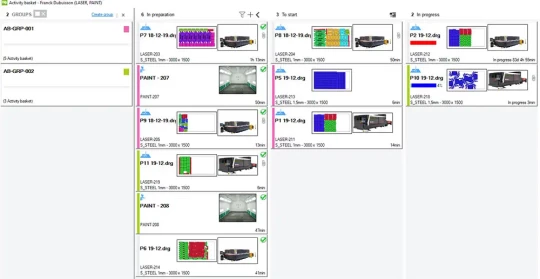 Solution MES (Pilotage de la Production) connectée avec les outils de CFAO usinage ou tôlerie