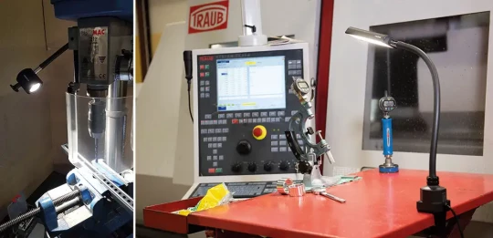 Eclairage de machines-outils, pour l'inspection ou le montage