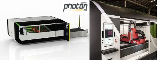 Machine de découpe laser fibre à bâti avec portique hybride