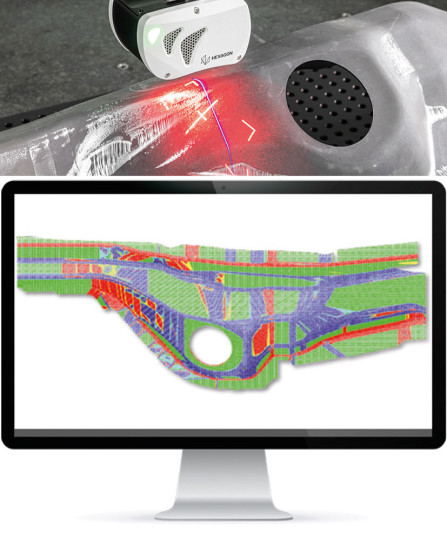 scanner laser piece emboutie tole