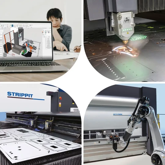 Flexibilité en fabrication de pièces découpées au laser et pliées