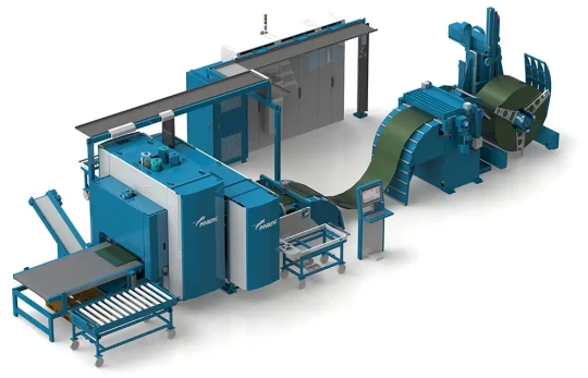 Ligne de poinçonnage servo-électrique pour tôles en bobine