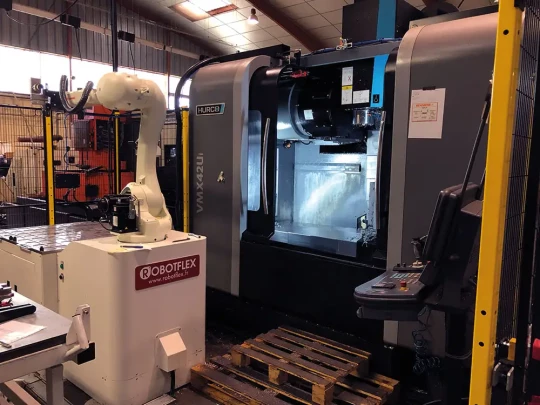 centre usinage hurco avec robot