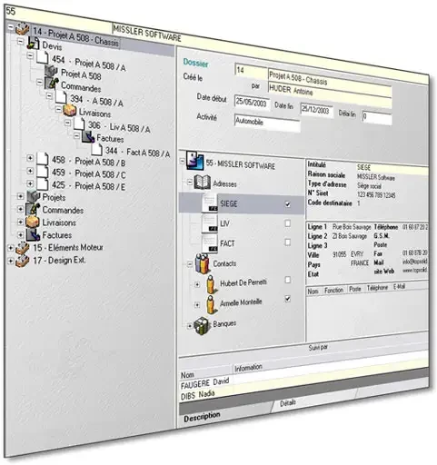 TopManufacturing de MISSLER SOFTWARE présenté au Salon ERP 2003