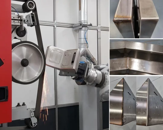 élimination automatique de cordons de soudures, finition de rayons et satinage