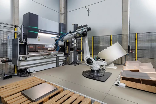 Pliage robotisé qui permet de changer de préhenseur manuellement