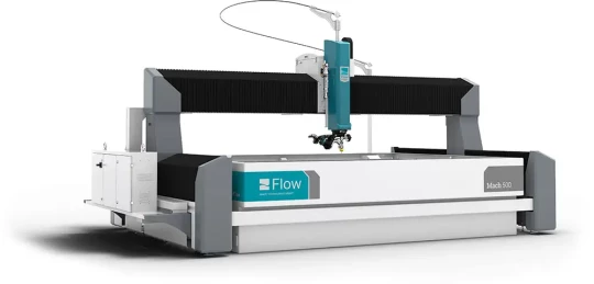 Machine jet d'eau avec tête 5 axes et technologie de correction de dépouille