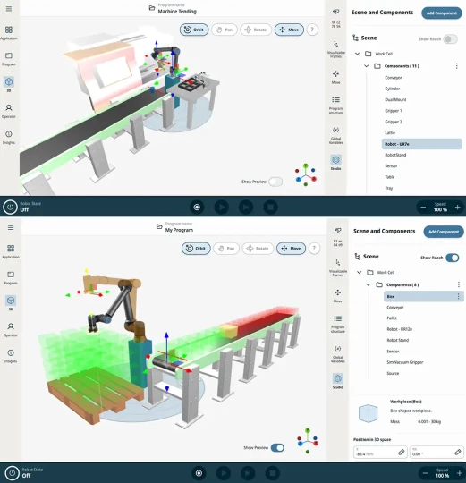 Outil de simulation en ligne qui simplifie au maximum la personnalisation et l’optimisation d’une cellule robotique
