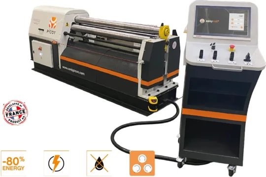 Rouleuse électrique pour tôles jusqu'à une épaisseur de 12 mm