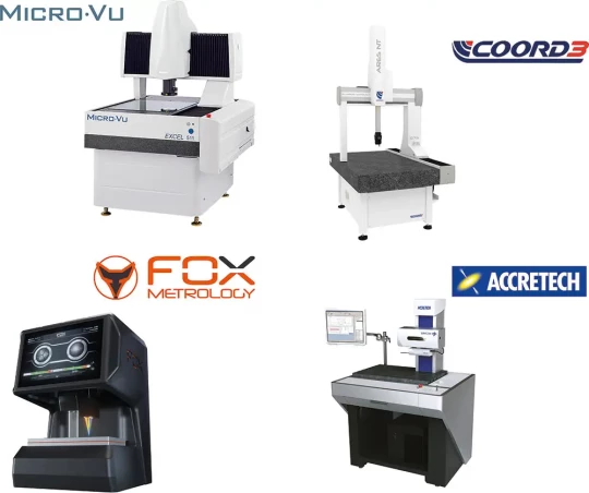 Machines de mesure optique, par palpage, laser, profilomètres