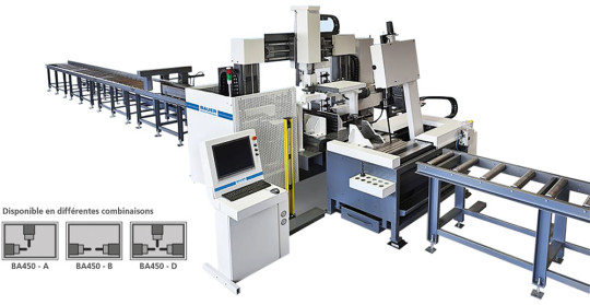 Centre de perçage-sciage de profilés sur 3 faces