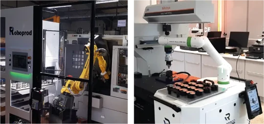 cellule d'usinage avec un robot ou cobot