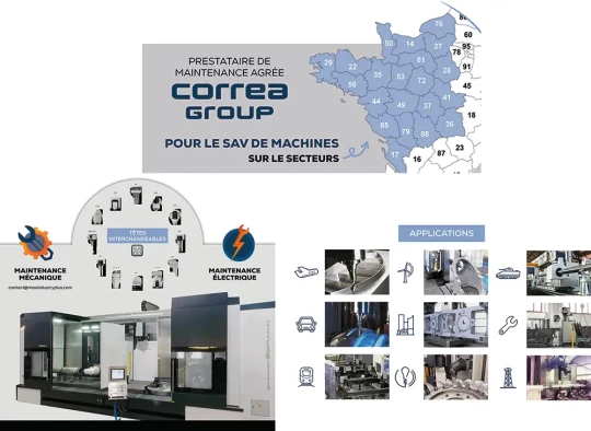 Prestataire de maintenance agréé CORREA GROUP pour le S.A.V. de machines