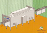 BATECH commercialise un tunnel automatique de nettoyage, séchage à la vapeur sèche, sans solvant, sans détergent toxique, avec une réduction drastique de la consommation et des rejets d'eau