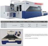 Lasers de découpe à plat de 1500 x 3000 à 2000 x 8000 mm